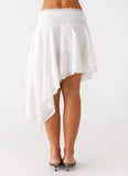 Clearwater Mist Midi Skirt White