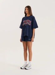 Navy Fourth Athletics Oversized T Shirt