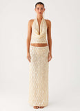 Bling It On Maxi Skirt Ivory