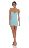 Bodycon Corset Dress in Blue