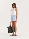 Blue And White Stripe Cotton Boxer Short