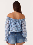 Kayda Low Rise Denim Shorts Blue Wash
