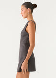 Lulita Mini Dress Charcoal Grey