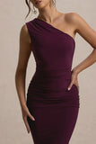 Dalarie Port One Shoulder Gathered Maxi Dress