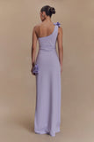 Hallie One Shoulder Bow Maxi Dress Lilac