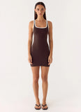 Kayla Mini Dress Chocolate
