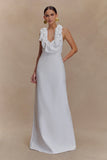Carolyn Linen Bubble Maxi Dress White