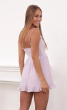 Chiffon Mini Dress in Lavender