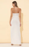 Cutout Maxi Dress in White Shimmer