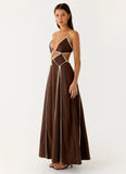 Kerli Maxi Dress Cool Chocolate