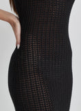 Black Knitted Bandeau Maxi Beach Dress