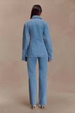 Janine High Waisted Straight Leg Jeans Classic Blue