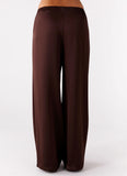 Palm Cove Satin Pants Chocolate