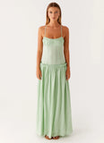 Jacinda Drop Waist Maxi Dress Sage