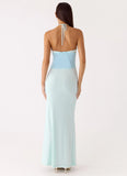 Romilly Mesh Maxi Dress Teal