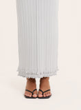 Grey Knitted Ribbed Maxi Dress