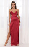 Cutout Floral Maxi in Red