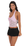 Lace Halter Top in Pink