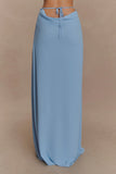 Katalina Chiffon Maxi Skirt Sky Blue