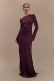 Avery Long Sleeve Maxi Dress Plum