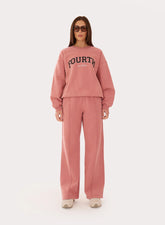 Pink 4th Wide Leg Branded Joggers