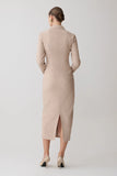 Dorian Fitted Shirt Midi Dress Wheat Marle
