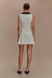 Oli Sleeveless Contrast Mini Dress Ivory Black