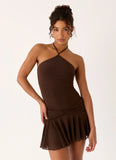 Elektra Mini Dress Chocolate