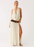 Narlah Halter Maxi Dress Ivory