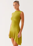 Lanai Mesh Mini Dress Lime