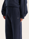 Navy 4th Wide Leg Branded Joggers