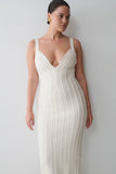 Gia Bandage Knit Midi Dress Ivory