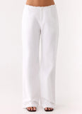 Josephina Linen Pant White
