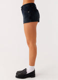 Tropics Low Rise Denim Mini Skort Washed Dark Blue
