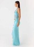 Last Sequence Maxi Dress Aqua Blue