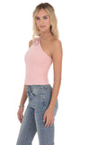 Rhinestone Rosette Top in Pink