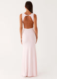 Cherry Sky Maxi Dress Baby Pink