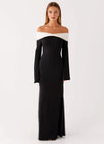 Hits Different Long Sleeve Maxi Dress Black