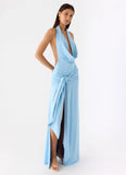 Rowan Ray Cowl Maxi Dress Blue