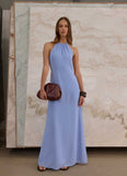 Le Soleil Halter Maxi Dress Periwinkle