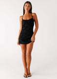 Sunset Glow Mini Dress Black
