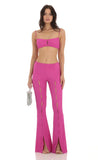 Crinkle Two Piece Set in Pink