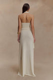 Bowie Low Rise Knit Maxi Skirt Ivory