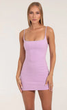 Rhinestone Bodycon Dress in Purple