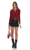 Belted Skort in Black