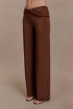 Lydia Slinky Straight Leg Pants Chocolate