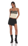 Overlap Skort in Black