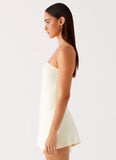 Sana Strapless Mini Dress Yellow