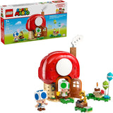 LEGO Super Mario Party at Toads House Building Toy Pretend Play Set for Boys Girls Ages 7 Kids Building Blocks with Digital Action 2 Toad Toy Figures Gift Idea for Birthdays 72041