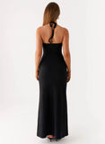 Yaselle Button Front Maxi Dress Black